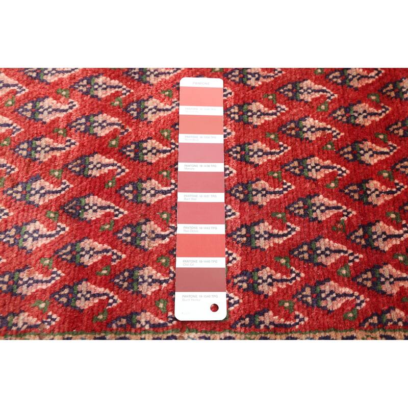 ECARPETGALLERY Hand-knotted Andelz Red Wool Rug - 4'4 x 10'8