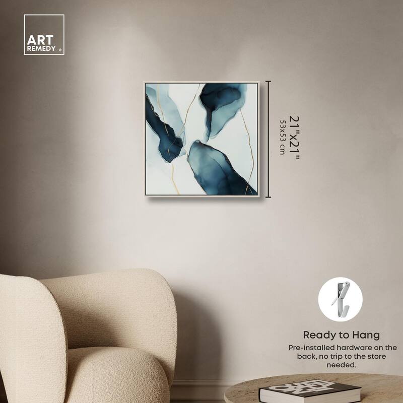Cerulean Flow II Canvas by Art Remedy