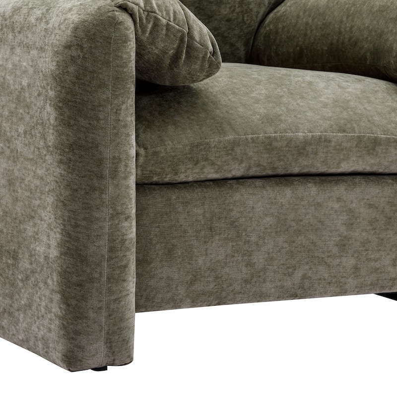 38.6'' W Chenille Oversized Armchair