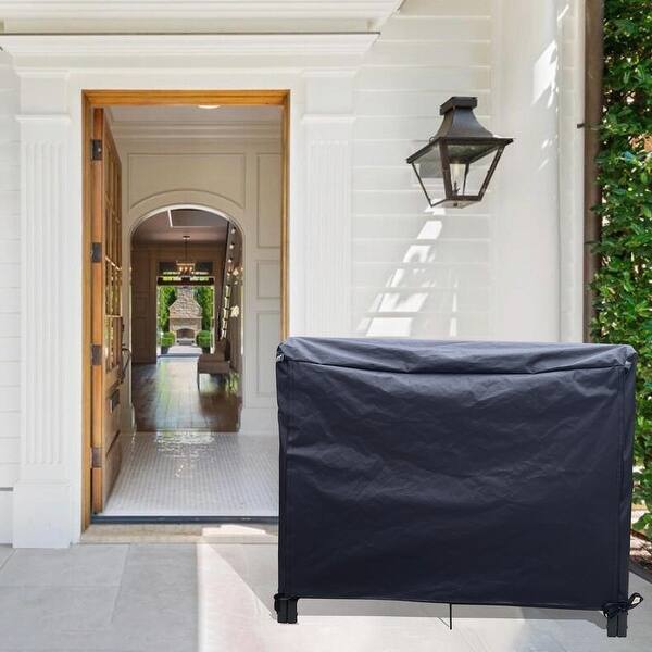 4ft Heavy Duty Firewood Rack - 550 Lb Capacity Outdoor Wood Storage Organizer