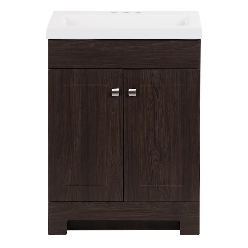 Wharton 24" 2-Door Bathroom Vanity With White Sink Top