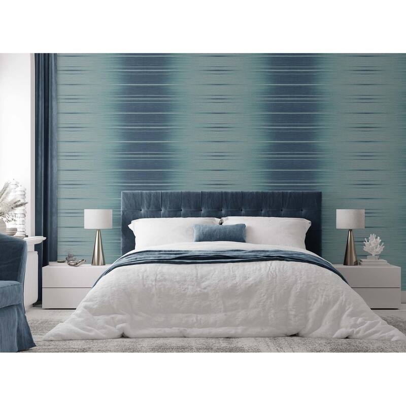 Seabrook Designs Horizon Ombre Embossed Vinyl Unpasted Wallpaper