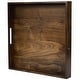 preview thumbnail 47 of 76, KINWELL Square Black Walnut Wood Serving Tray Ottoman Tray with Handles