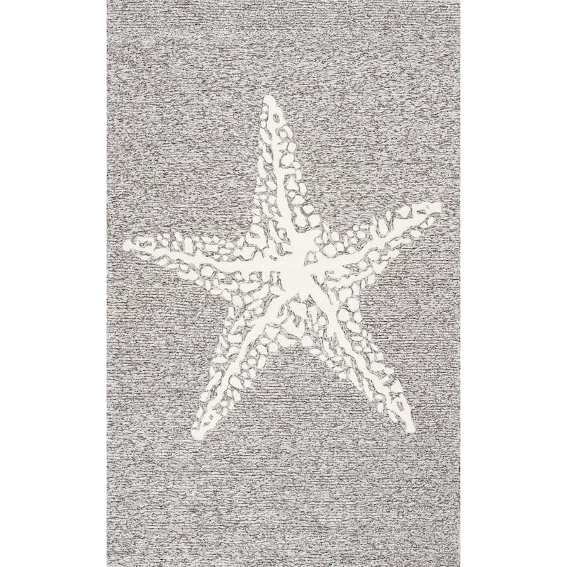 Nuloom Handmade Indoor/ Outdoor Contemporary Coastal Starfish Area Rug
