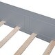 preview thumbnail 9 of 11, Gray Twin Size Solid Wood House Bed with Bench and Shelves