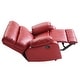 preview thumbnail 3 of 2, Faux Leather Upholstered Reclining Chair with Padded Arms - 39" - Red
