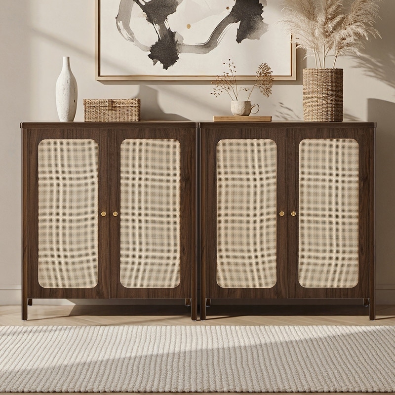 Spruce & Spring Boho Chic Sideboard Buffet Cabinet with Storage for Dining & Living Room