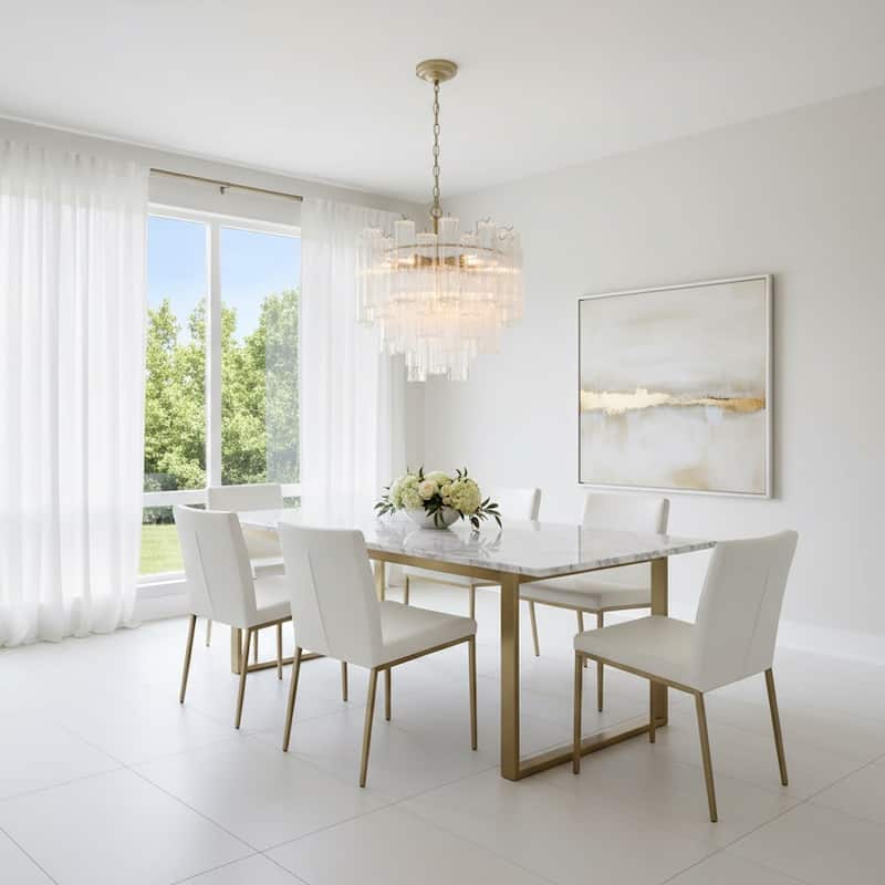 Artcraft Sophia - Chandelier - Brass Finish with Tronchi Style Clear Glassware Shade