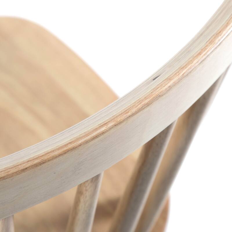 Furniture of America Zailen Mid-Century Modern 5-Piece White Oak Wood Extendable Dining Table Set