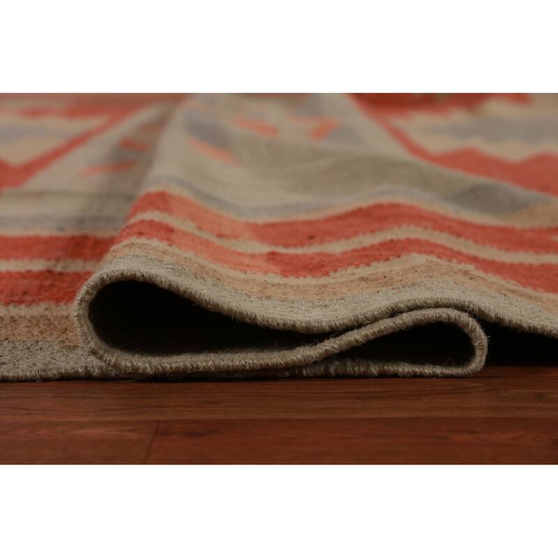 Hand Woven Oriental 100% Jute Carpet Southwestern Modern Multi-Colored Kilim Area Rug - 13' 3'' X 10' 0''