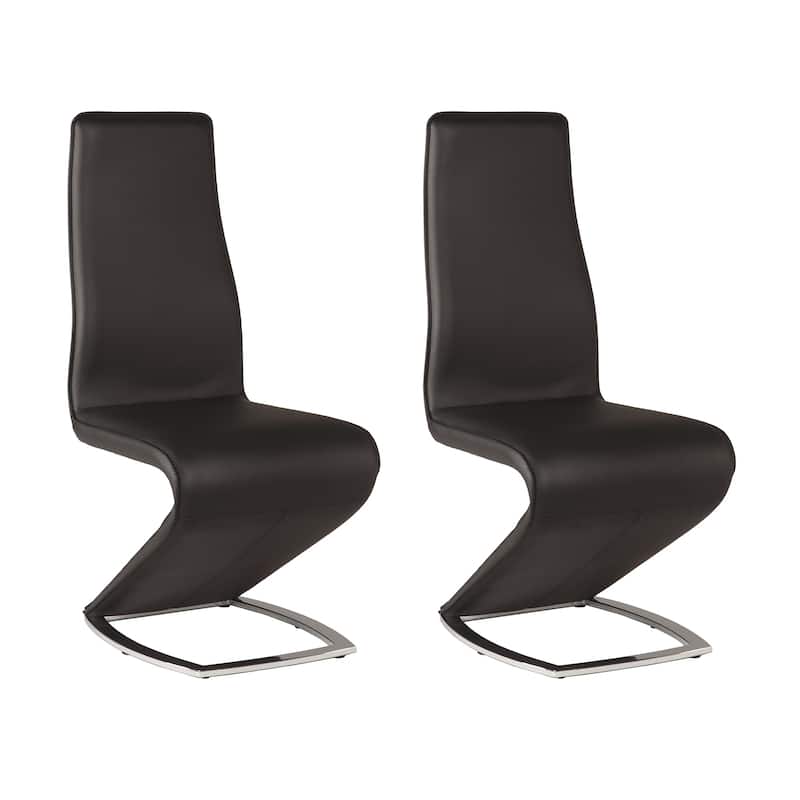 Somette Tatiana Black Glass 5-Piece Dining Set