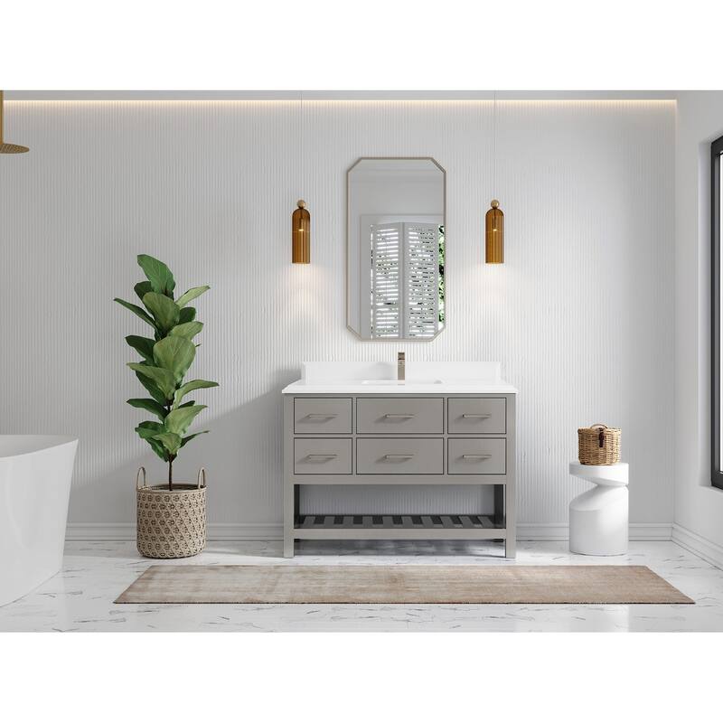 Willow Collections 48 in. W x 22 in. D Parker Single Sink Bathroom Vanity with Countertop