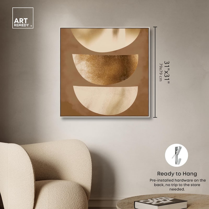 Golden Crescents I Canvas by Art Remedy