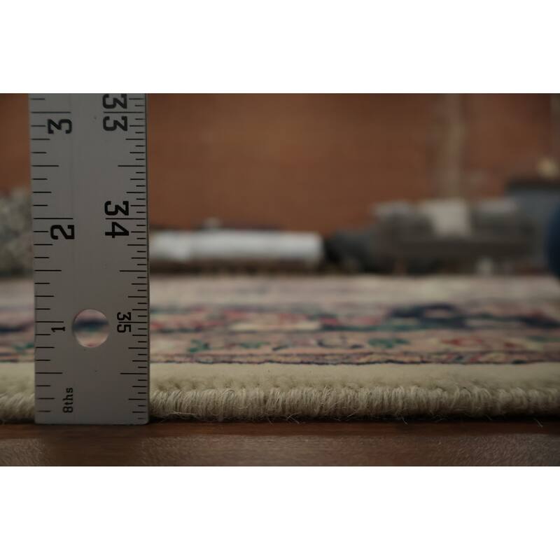 Hand Knotted Oriental 100% Wool Carpet Traditional Floral Beige & Ivories Aubusson Area Rug - 12' 3'' X 9' 1''