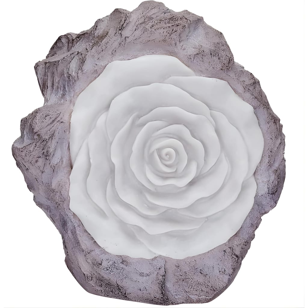 Aria Home Rose Blossom Table Lamp Sculpted Sandstone LED RGB Compatible