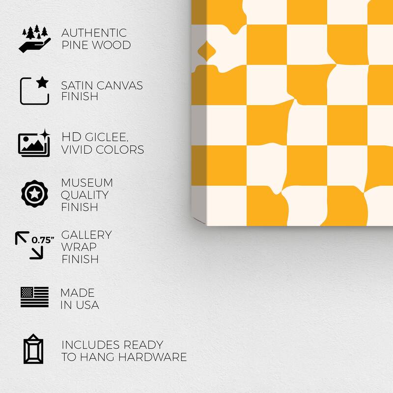 Wynwood Studio Canvas Abstract Fave Amarillo Board Yellow and Dark Yellow Modern & Contemporary Wall Art Canvas Print