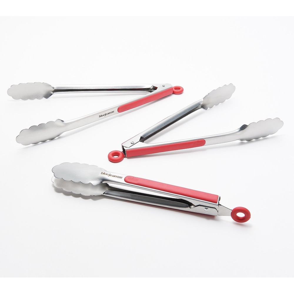 Handy Housewares 5 Long Stainless Steel Mini Tongs with Silicone Hand  Shaped Tips - Bed Bath & Beyond - 35025445