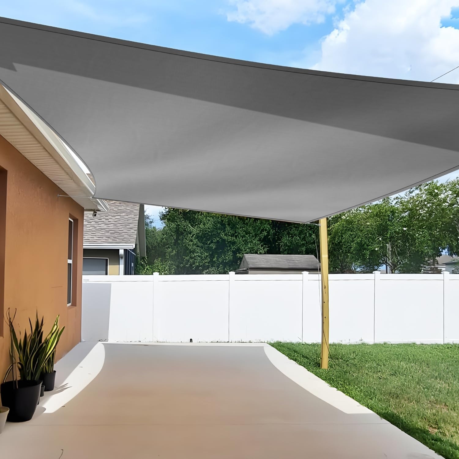 16'x18' Rectangle Sun Shade Sail UV Block Canopy for Outdoor Patio Garden Deck