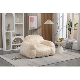 Modern Bean Bag Chair Sofa Lazy Long Hair Single Sofa, Living Room ...