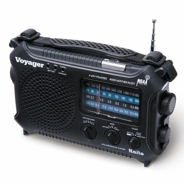 4-Way Powered Emergency Weather Alert Radio With Cell Phone Charger