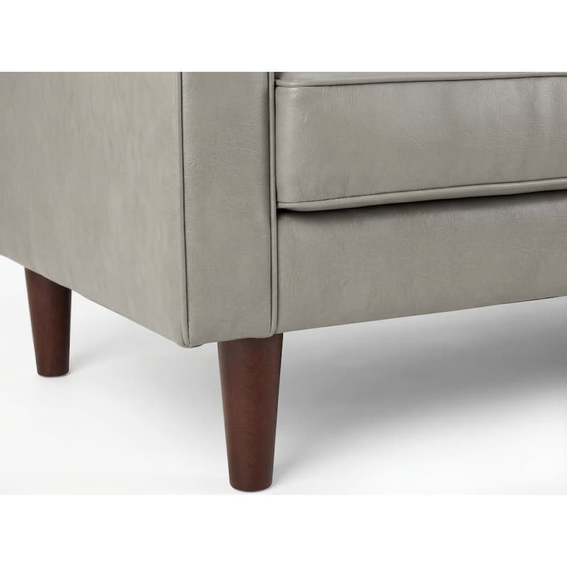 Malinta Contemporary Faux Leather Cushioned Club Chair by Christopher Knight Home