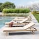 Option Teak Finish+Beige Cushion+4 Piece