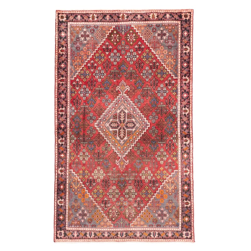 ECARPETGALLERY Hand-knotted Andelz Red Wool Rug - 4'1 x 6'11