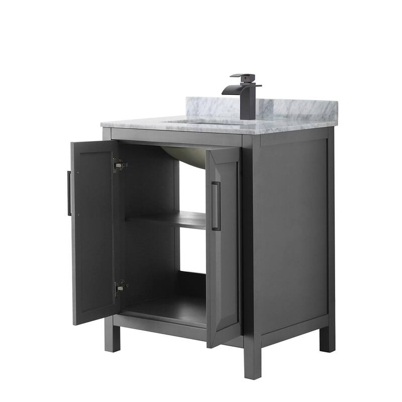 Wyndham Collection Daria 30" Free Standing Single Vanity Set with MDF