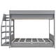 preview thumbnail 25 of 35, Full Over Full/Futon Bunk Bed w/ Stairs, Small Shelf & 3 Drawers, Bottom Bed can be Converted into Daybed, Convertible Bunk Bed