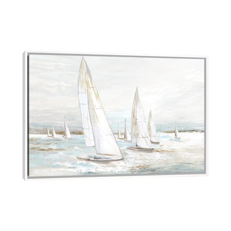 iCanvas "Windswept Sails I" by Eva Watts Framed Canvas Print - White - 18x26