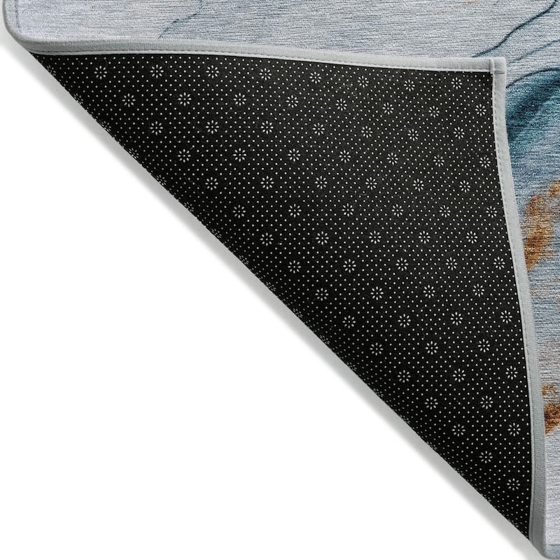 HomeRoots Abstract Modern Rectangle Outdoor Rug