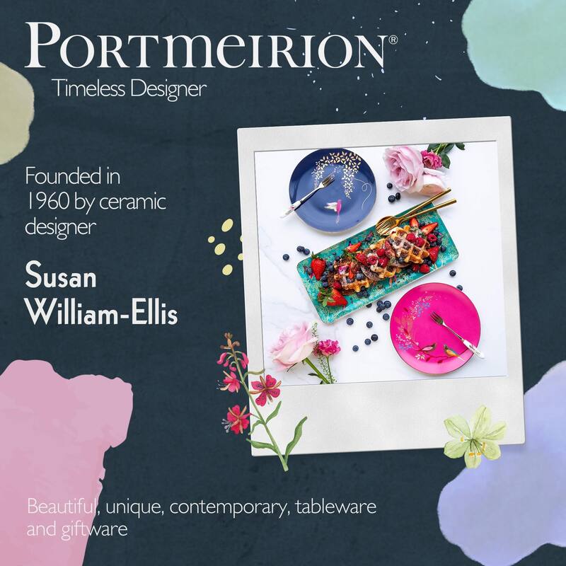 Sara Miller London Chelsea for Portmeirion Set of 4 Pastry Forks - 6 Inch