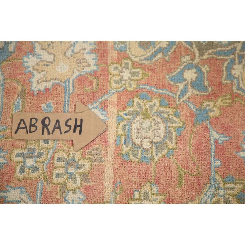Hand Knotted Oriental 100% Wool Carpet Traditional Floral Oranges & Rust Najafabad Area Rug - 12' 3'' X 8' 1''