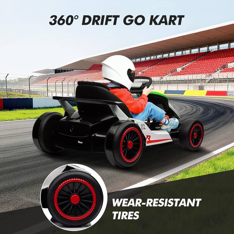 24V Electric Drift Go Kart for Kids 6-12 Best Gift
