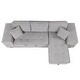 preview thumbnail 12 of 13, Sectional Sofa with Storage Chaise and 2 Stools Grey