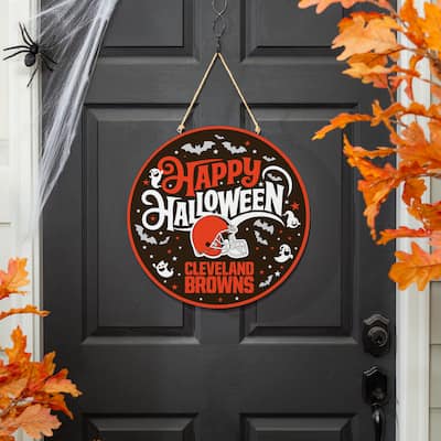 Cleveland Browns 18" x 18" Halloween Door Décor Wall Sign