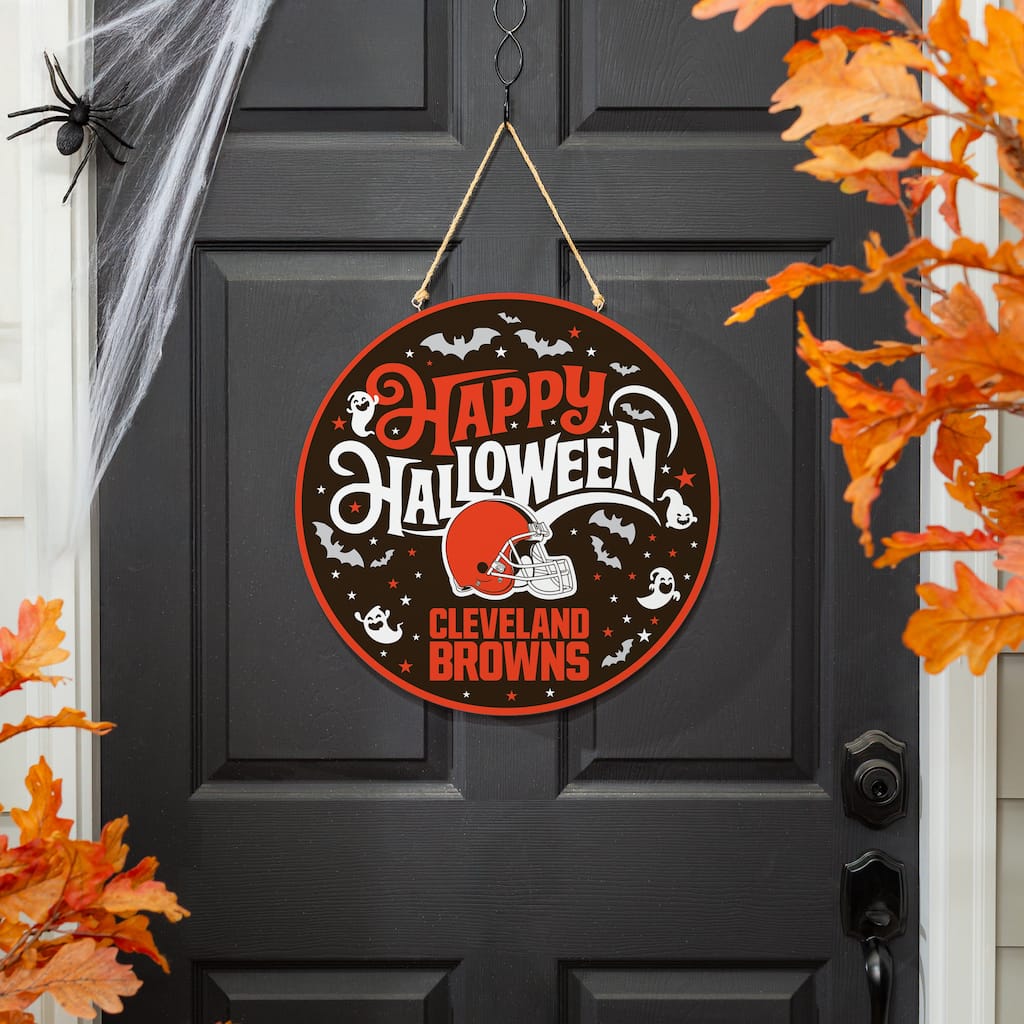 Cleveland Browns 18" x 18" Halloween Door Décor Wall Sign