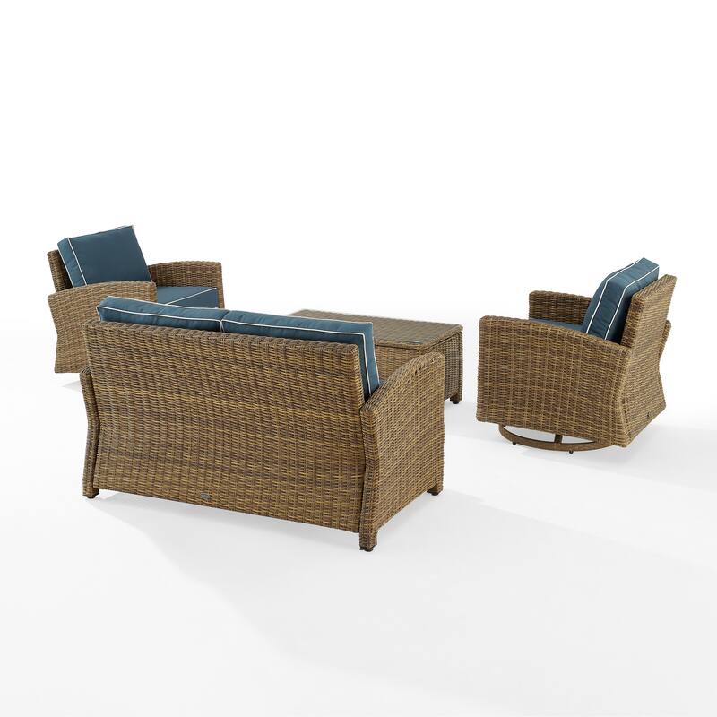 Crosley Bradenton 4Pc Swivel Rocker Conversation Set