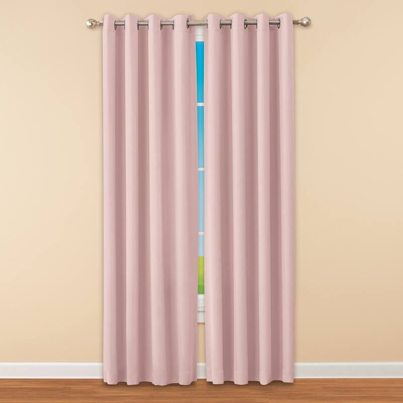 Madison Room Darkening Energy-Saving Curtain Panel - Blush - 54" x 84" - 84 Inches