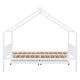 preview thumbnail 12 of 13, White House-shaped Metal Frame Bed for Children Bed with 2 Drawer Storage Bed and Roof, Full Size Platform Bed