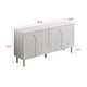 preview thumbnail 7 of 11, 63.2"W Bookcase Credenza Sideboard Buffet with Drawer & Pop-Up Doors