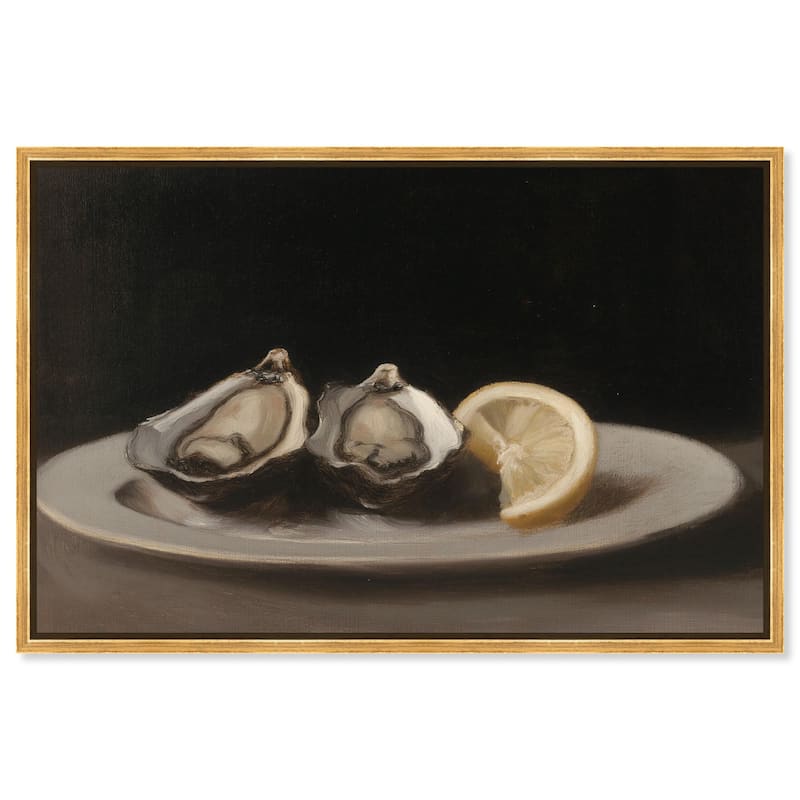Manet's Oysters Canvas by Art Remedy - 45" x 30" - Gold