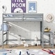 preview thumbnail 13 of 20, Twin Size Pine Wood High Loft Bed with Ladder and Guardrails