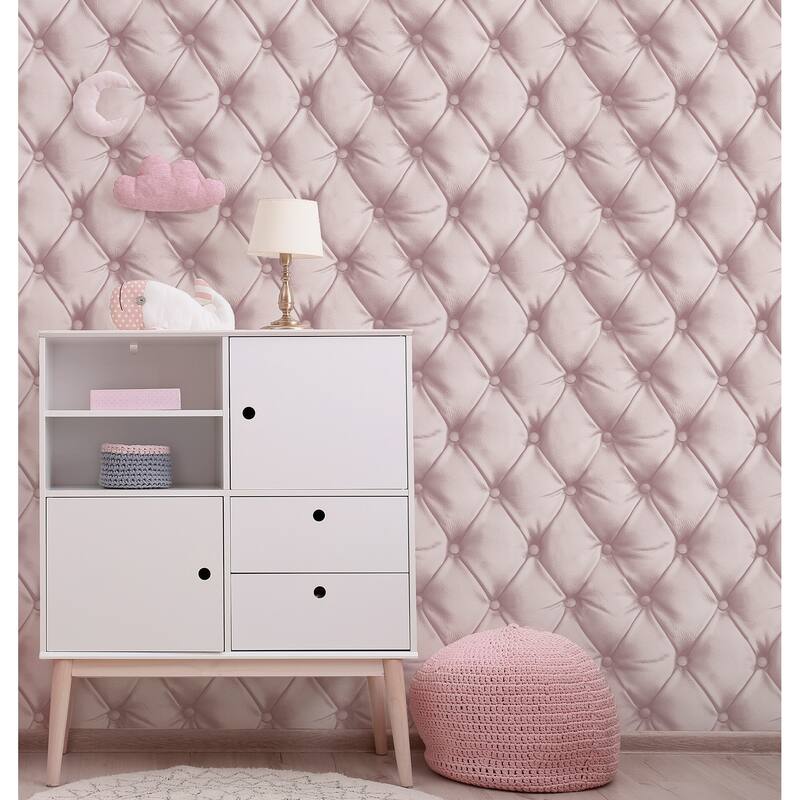 Arthouse Ella Blush Tufted Wallpaper