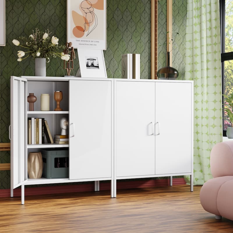 Versatile Metal Storage Cabinet for Various Spaces and Demands
