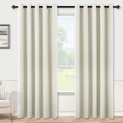 Curtains,Extra 72 Inch Wide 84 Inches Long 80% Blackout Room Darkening Grommet Thermal Insulated 84 Inch Length 2 Panels Set
