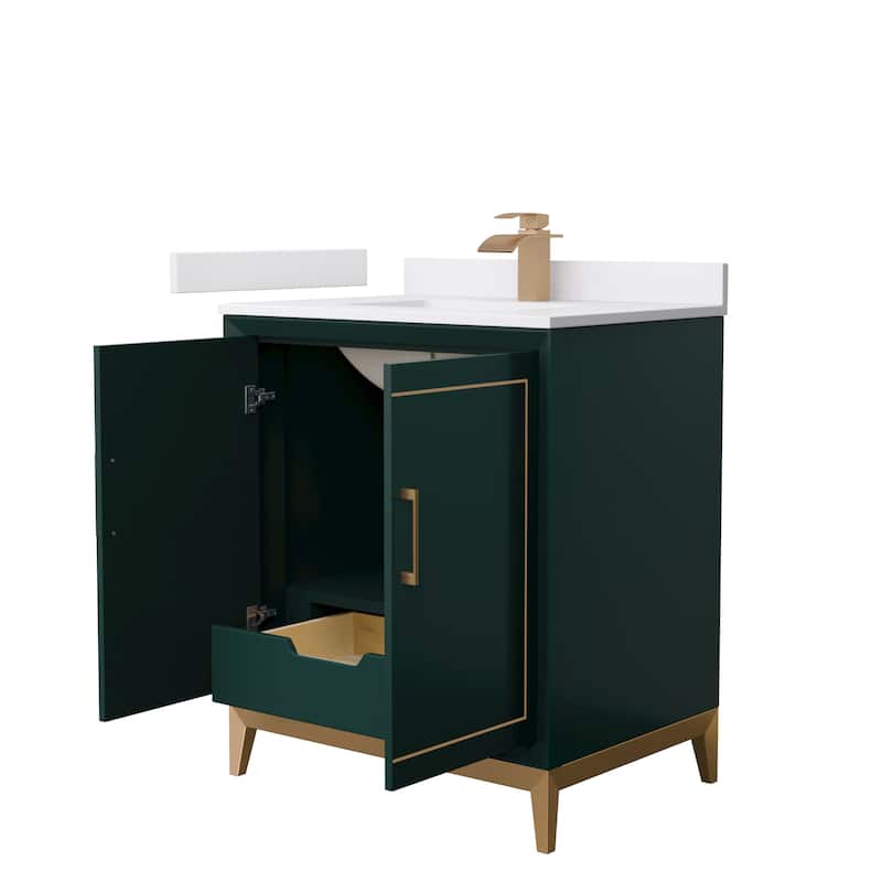 Marlena 30-Inch Single Vanity Set, Cultured Marble Top