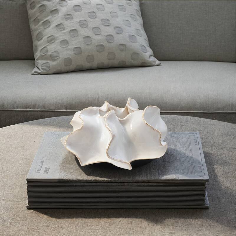 Stoneware Organic Shaped Planter in Reactive Glaze