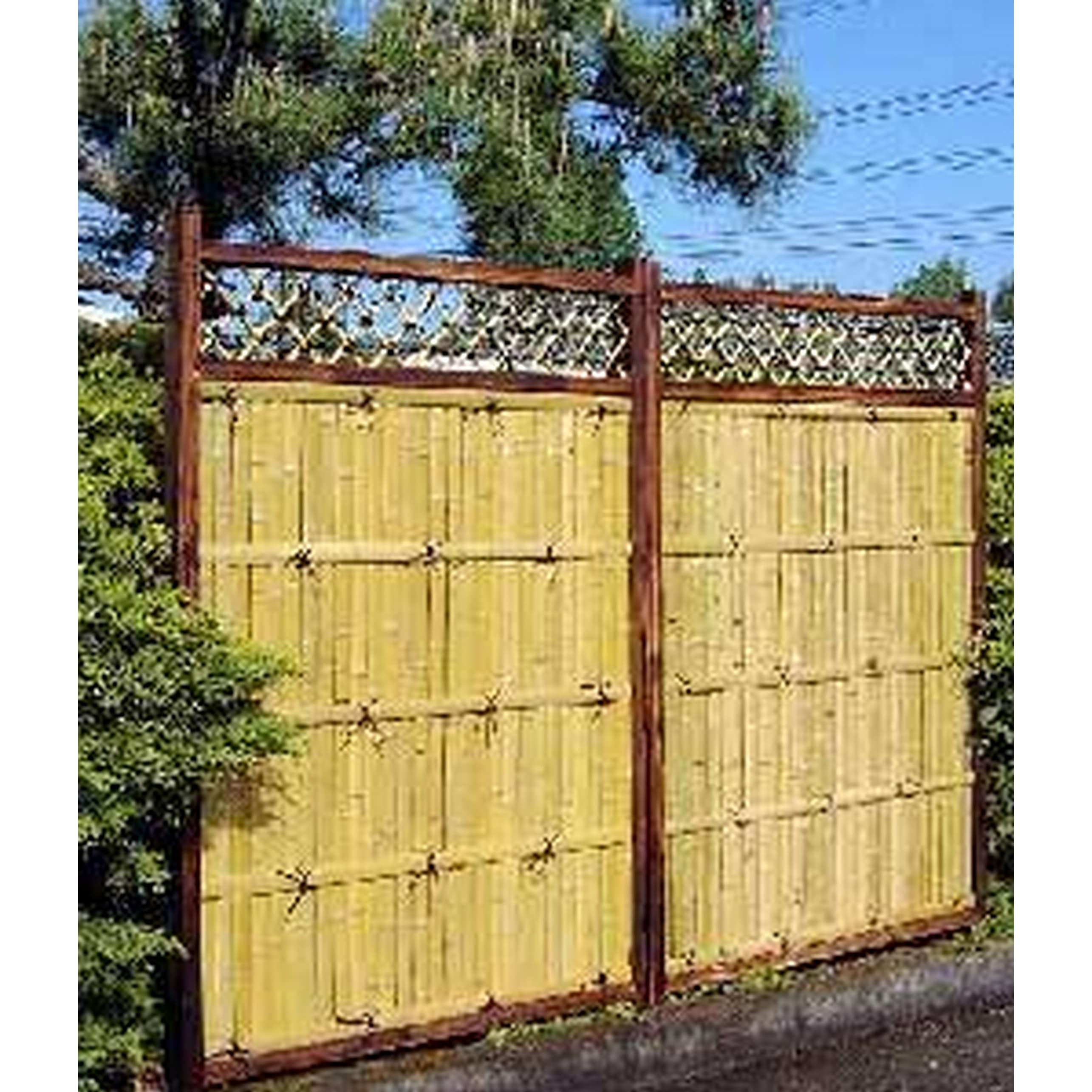 3 ft x 4 ft Japanese Bamboo Zen Garden Fence Panel - Set of 2pc