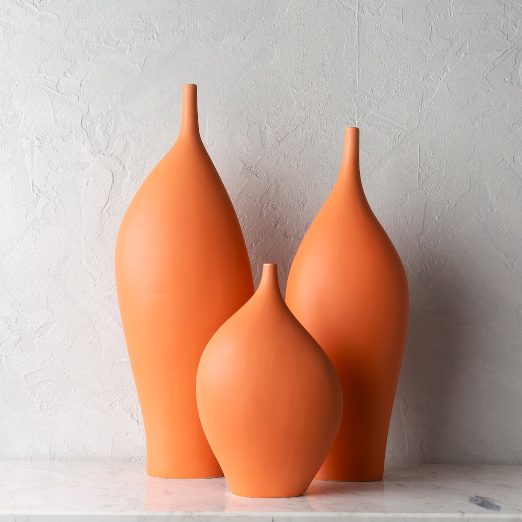 Yeni Modern Ceramic Outdoor Safe Vase Set (3 Pieces)